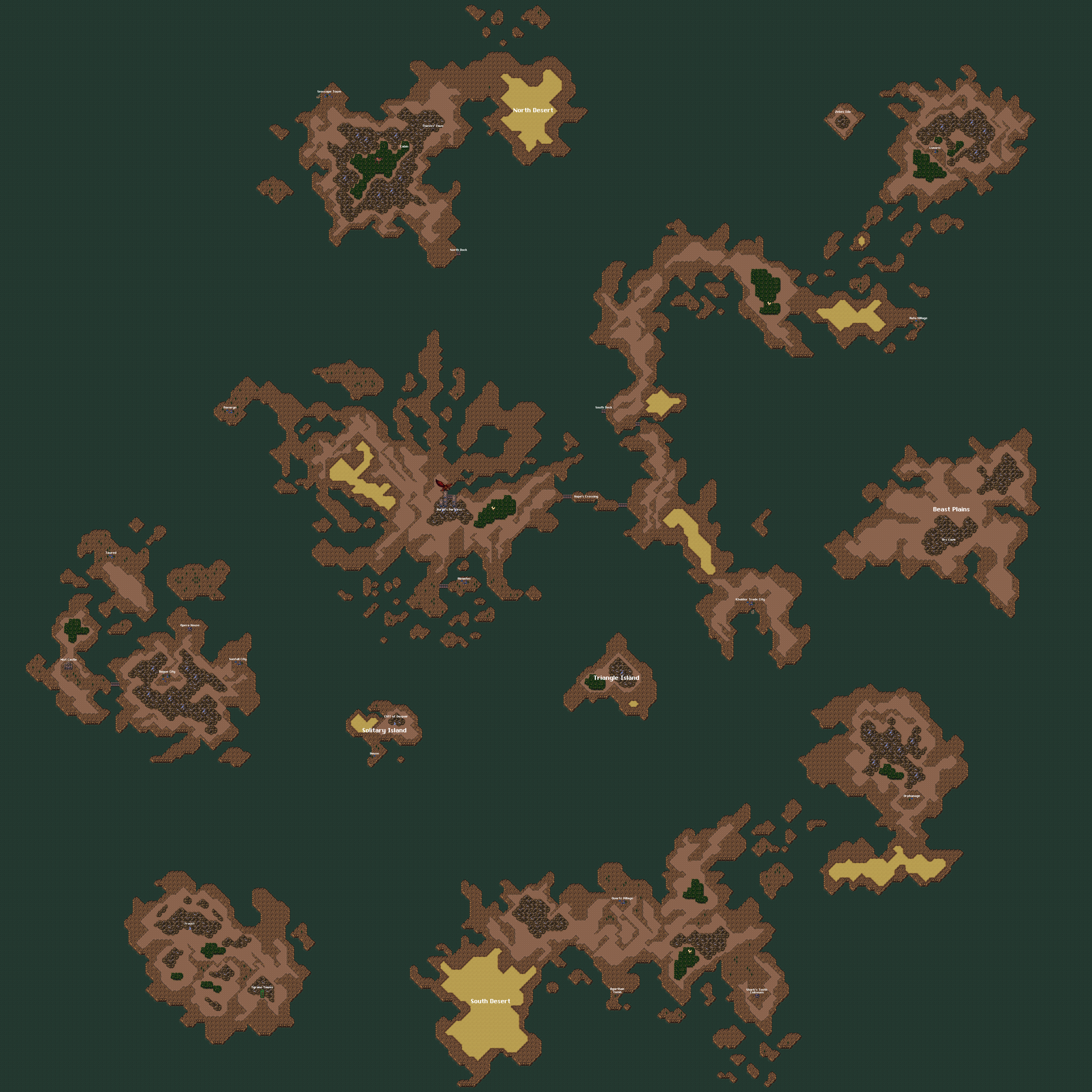World of Ruins map